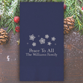 Santa Personalized Guest Towels - Foil Pressed - 100/Set - StationeryXpress.com
