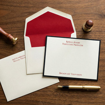 Manager Flat Cards Raised Ink Stationery Optional Border EG7095 StationeryXpress.com - 2