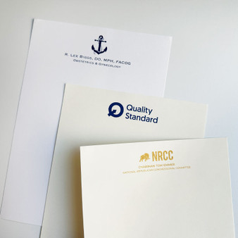Your Logo Raised Ink Letterhead - Navy and Gold Raised Ink with White and Ivory Paper - EG2145 - StationeryXpress.com Your Logo Raised Ink Letterhead - Navy and Gold Raised Ink with White and Ivory Paper - EG2145 - StationeryXpress.com