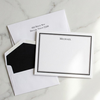 Santa Monica Personalized Flat Cards - Raised Ink Stationery EG8084 StationeryXpress - example 2