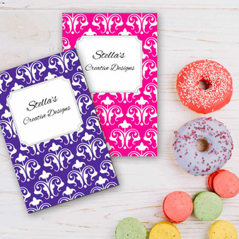 Elegant Fleur de Lis Personalized Journal Set - EG1052 - StationeryXpress Elegant Fleur de Lis Personalized Journal Set - EG1052 - StationeryXpress