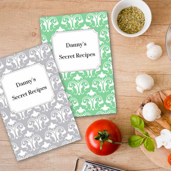 Elegant Fleur de Lis Personalized Journal Set - EG1052 - StationeryXpress Elegant Fleur de Lis Personalized Journal Set - EG1052 - StationeryXpress