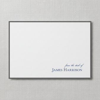 From The Desk Of Personalized Flat Cards - Raised Ink Stationery