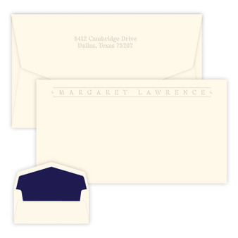 Simple Border Personalized Note Cards for Men and Women - Modern