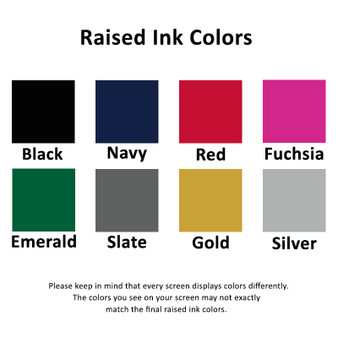 Raised Ink Color Selections at StationeryXpress.com