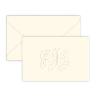 Monogram Swiss Dot Enclosure Cards + Envelopes