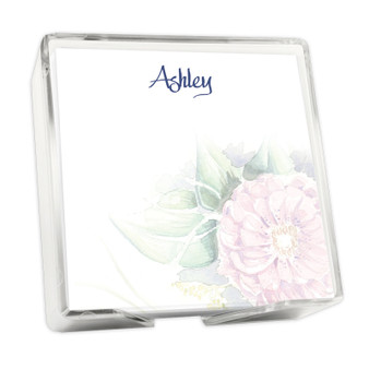 Flower Line Memo Squares - Optional Holder | EG2072 | StationeryXpress