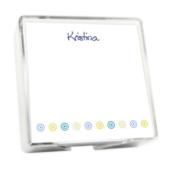 Flower Line Memo Squares - Optional Holder | EG2072 | StationeryXpress