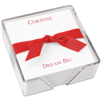 Flower Line Memo Squares - Optional Holder | EG2072 | StationeryXpress