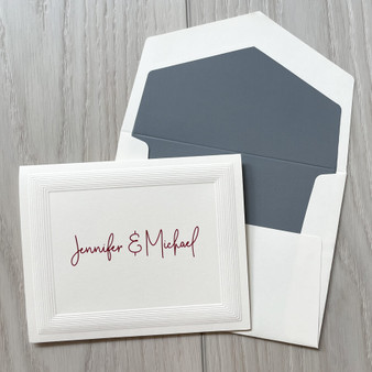 Zurich Embossed Lines Border Fold Notes - Luxury Raised Ink Stationery | 50 Notes & Envelopes (EG7004) Zurich Embossed Lines Border Fold Notes - Luxury Raised Ink Stationery | 50 Notes & Envelopes (EG7004)