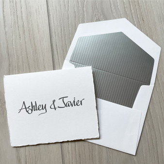 Torn Edge Border Fold Notes - Luxury Raised Ink Stationery | 50 Notes & Envelopes (EG7005) Torn Edge Border Fold Notes - Luxury Raised Ink Stationery | 50 Notes & Envelopes (EG7005)