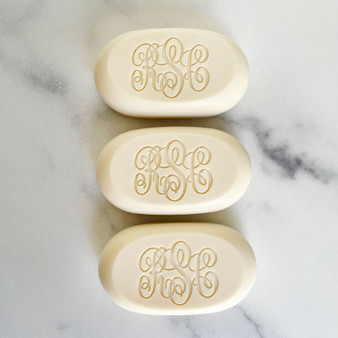Classic Monogram Personalized Soap Set of 3 - Engraved - StationeryXpress.com Classic Monogram Personalized Soap Set of 3 - Engraved - StationeryXpress.com