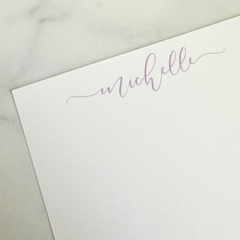 Bella Luna Personalized Flat Cards - Flat Ink Stationery - EGD9016 - Close Up