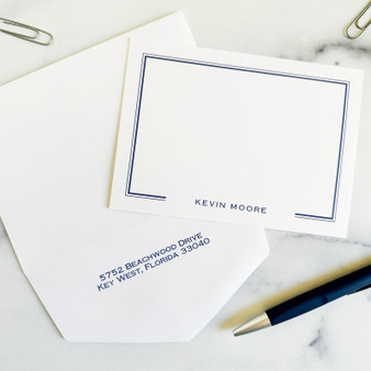 Leo Personalized Flat Cards - Flat Ink Stationery - EGD9912 - StationeryXpress.com (Shown with Font L70 and Navy Ink) Leo Personalized Flat Cards - Flat Ink Stationery - EGD9912 - StationeryXpress.com (Shown with Font L70 and Navy Ink)