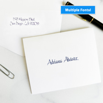 Thank You Notes For Men & Women Personalized Stationery Fold Notes - Flat Ink Stationery - EGD7090 - StationeryXpress.com (Shown with font L03) Thank You Notes For Men & Women Personalized Stationery Fold Notes - Flat Ink Stationery - EGD7090 - StationeryXpress.com (Shown with font L03)