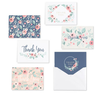 Thank You Floral Assortment Pack | Pre-Printed Notes | 36 Beautiful Thank You Notes (CC1024) Thank You Floral Assortment Pack | Pre-Printed Notes | 36 Beautiful Thank You Notes (CC1024)