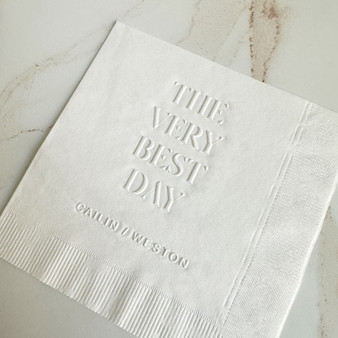 The Very Best Day Cocktail Napkins - Embossed Custom Napkins at StationeryXpress.com The Very Best Day Cocktail Napkins - Embossed Custom Napkins at StationeryXpress.com