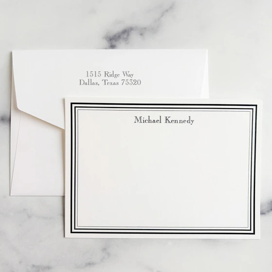 Colony Personalized Flat Cards - Raised Ink Stationery | EG8075 ...