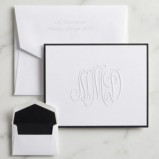 Monogrammed Embossed Stationery - EG2722 | StationeryXpress