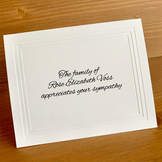 Condolence/Sympathy/Thank You Fold Notes EG7441 StationeryXpress
