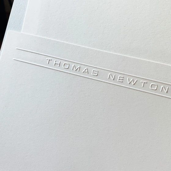 Premium Personalized Embossed Stationery Flat Cards | EG8827 ...