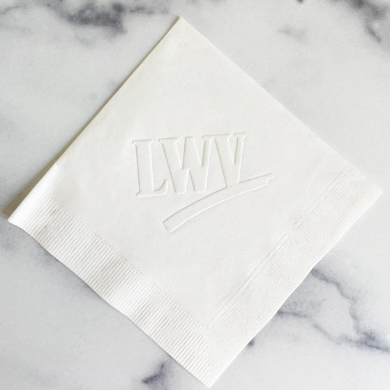 Your Logo Napkins 200 Embossed Custom Napkins EG2673 StationeryXpress