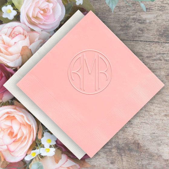 Personalized Monogram Napkins Embossed EG2677 StationeryXpress