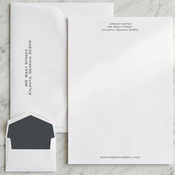 Personalized Professional Letter Sheets - Raised Ink Stationery StationeryXpress