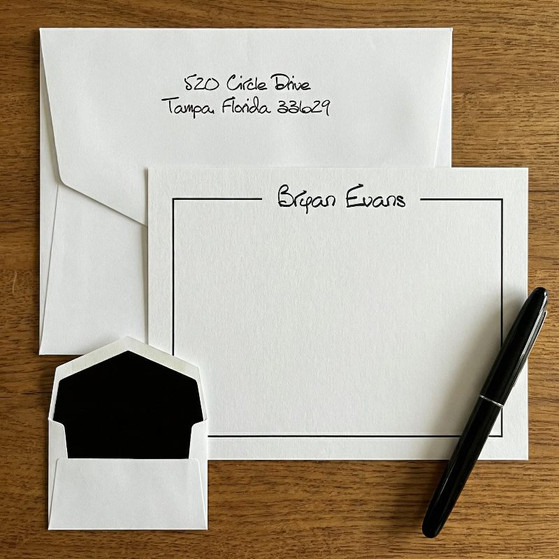 Honor Thank You Card Raised Ink Stationery With Raised Inset Border EG1960 StationeryXpress.com -1