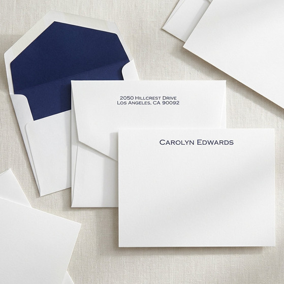 Rockefeller Flat Cards - Raised Ink Stationery (EG8004) at StationeryXpress.com