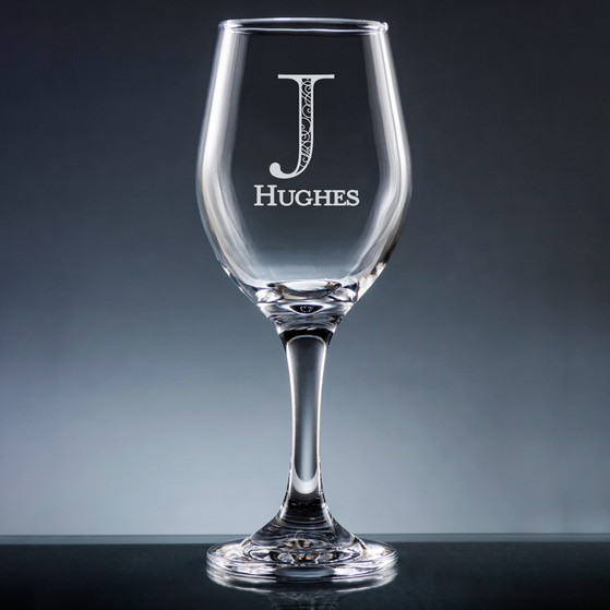 Forte Initial \u0026 Name Wine Glass with Stem - Personalized Drinkware | EG9409  | StationeryXpress