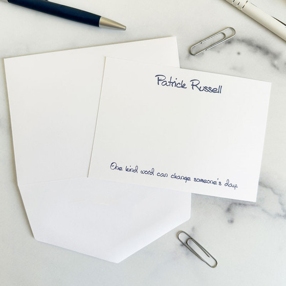 Premium Xpress Personalized Flat Cards - Flat Ink Stationery - StationeryXpress (EGD7099)