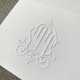 Formal Monogrammed Fold Notes - Embossed Stationery (EG1100) - Close Up