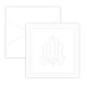 Mini Classy Framed Monogrammed Portrait Enclosure Foldover Cards - Embossed - 25/Set (EG1516)