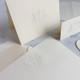 150 Piece Encore Monogrammed Embossed Stationery Set Close Up Photo - StationeryXpress.com