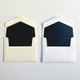 Black Envelopes Liners shown on White and Ivory 4x5 Envelopes at StationeryXpress.com