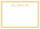 Colony Personalized Stationery Raised Ink Flat Cards - White Paper, Gold Ink, Font L60