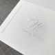 Single Initial & Embossed Name Fold Notes - Embossed Stationery (EG7081) - Close Up