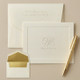 Single Initial & Embossed Name Fold Notes - Embossed Stationery EG7081 StationeryXpress.com -1