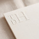 Three-Letter Monogram Initial Flat Cards - Embossed Stationery (EG2014) - Close Up 2