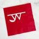 Custom Logo Red Napkin with White Matte Foil Logo at StationeryXpress (EG2671) Custom Logo Red Napkin with White Matte Foil Logo at StationeryXpress (EG2671)