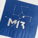 Your Logo Cocktail/Beverage Napkins - Navy blue napkin with silver foil  Your Logo Cocktail/Beverage Napkins - Navy blue napkin with silver foil