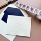 Your Logo Embossed on Fold Notes with our Embossed G. Embassy Border and Navy Envelope Liners | StationeryXpress.com Your Logo Embossed on Fold Notes with our Embossed G. Embassy Border and Navy Envelope Liners | StationeryXpress.com
