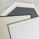 Monte Embossed Flat Cards - Ivory and White Cards with slate liner - (EG2350) - StationeryXpress.com Monte Embossed Flat Cards - Ivory and White Cards with slate liner - (EG2350) - StationeryXpress.com