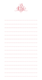 Del Mar Monogrammed List - 260 Sheets - Red and Lined example