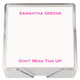 Bellmont Memo Square Notepad with Holder - Example in Fuchsia Pink Ink