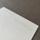 Professional Mission Flat Cards - 2 Lines of Personalization - Embossed Stationery (EG9004) - Close Up