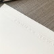 Personalized Banner Flat Cards - Embossed Stationery - Close Up of the Embossing Personalized Banner Flat Cards - Embossed Stationery - Close Up of the Embossing