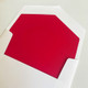 Cherry Red Envelope Liner with White Envelope at StationeryXpress.com
