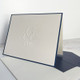 Your Logo Embossed on Fold Notes 4 x 5 - Shown on Ivory Paper with navy border and envelope liners - StationeryXpress - EG5059 Your Logo Embossed on Fold Notes 4 x 5 - Shown on Ivory Paper with navy border and envelope liners - StationeryXpress - EG5059